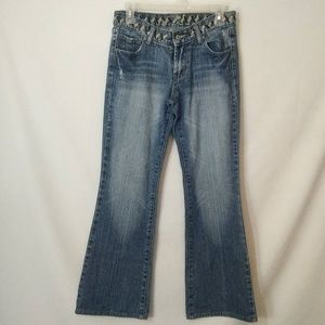 7FAM retro high waist wide leg flare size 27